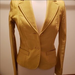 Cache yellow leather jacket